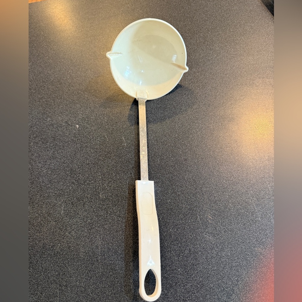 Vintage Bonny Cream Double Spout  Ladle with Long Handle
